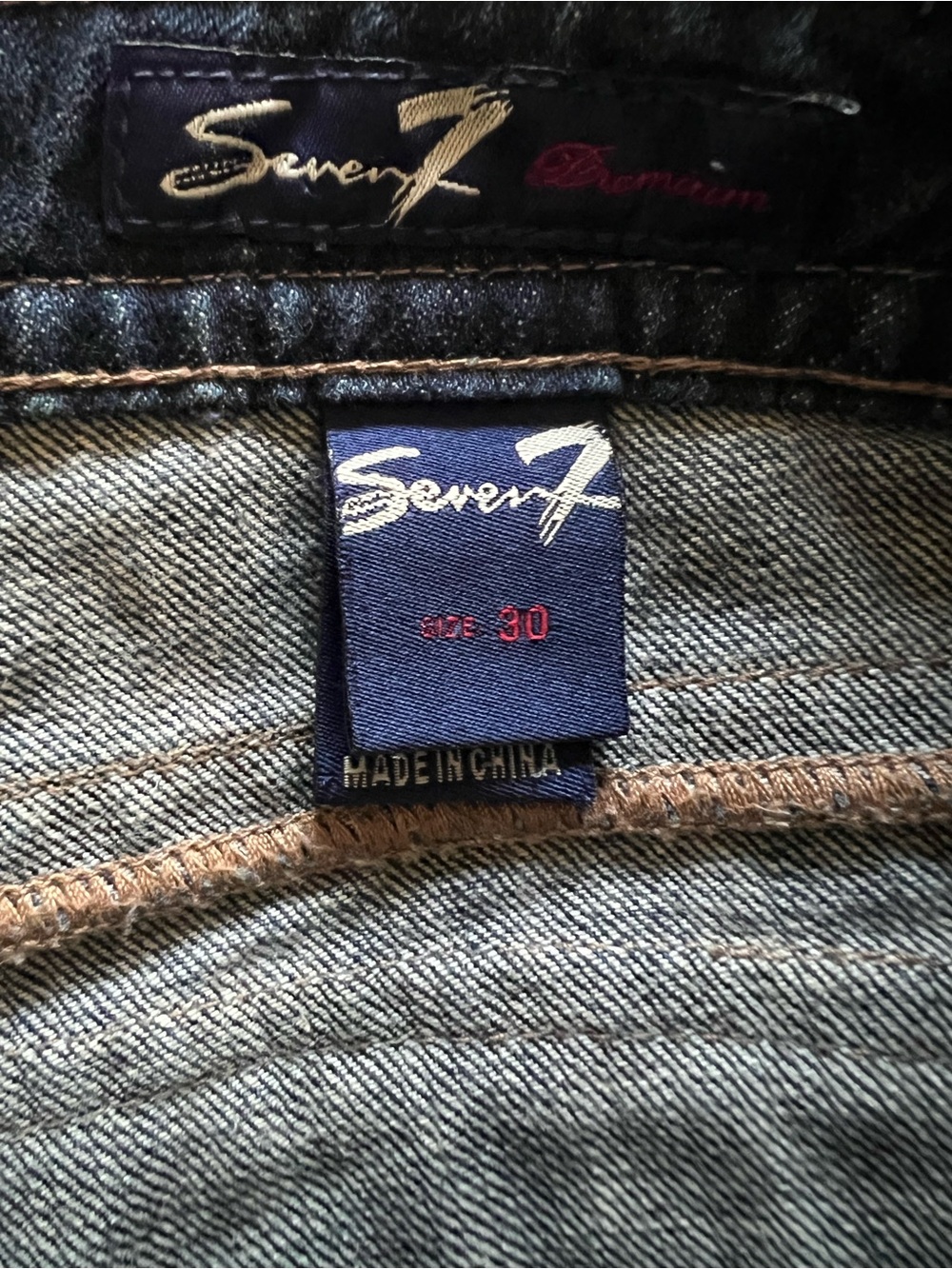 Seven7 Dark Blue Wide Leg Flare Jeans - Picture 7 of 8